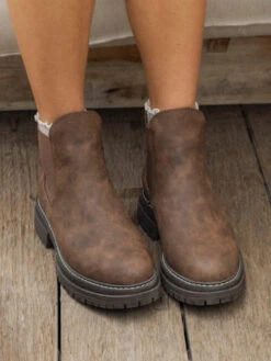 Roxy Lorena Chelsea Slip-On Boots -Shoreline Mood arjb700729 roxyl brn frt3