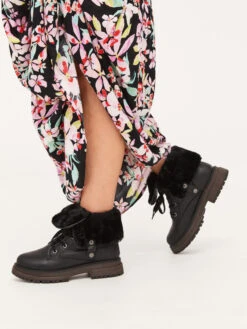 Roxy Bruna Lace-Up Boots -Shoreline Mood arjb700730 roxym blk frt3