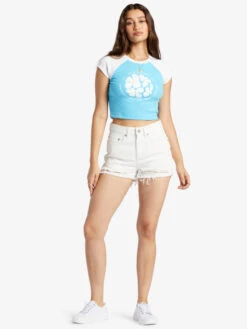 Roxy New Swell Denim Shorts 8 Roxy New Swell Denim Shorts -Shoreline Mood arjds03030 roxyw wbk0 frt9