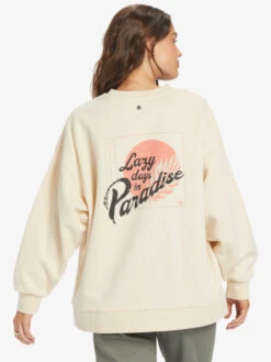 Roxy Morning Hike Crewneck Boyfriend Sweatshirt -Shoreline Mood arjft04045 roxyw teh0 bck1