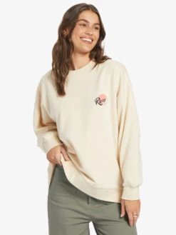 Roxy Morning Hike Crewneck Boyfriend Sweatshirt -Shoreline Mood arjft04045 roxyw teh0 frt1