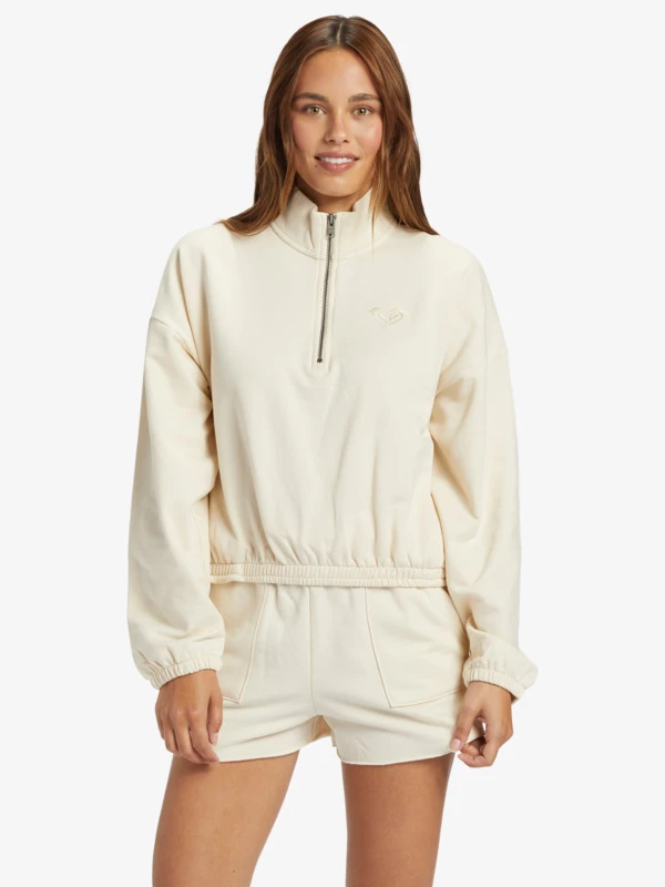 Roxy Hike Quilted Half Zip Sweatshirt 1 Roxy Hike Quilted Half Zip Sweatshirt