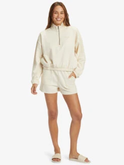 Roxy Hike Quilted Half Zip Sweatshirt 10 Roxy Hike Quilted Half Zip Sweatshirt -Shoreline Mood arjft04156 roxyw teh0 frt9