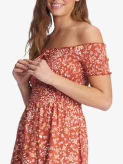 Roxy At The Same Time Off-The-Shoulder Dress 11 Roxy At The Same Time Off-The-Shoulder Dress -Shoreline Mood arjkd03268 roxyw cns7 dtl2