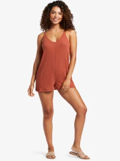 Roxy On Our Way Knit V-Neck Romper -Shoreline Mood arjkd03275 roxyw crq0 frt9