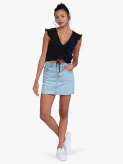 Roxy Flirty Vibe V-Neck Top 7 Roxy Flirty Vibe V-Neck Top -Shoreline Mood arjkt03312 roxyw kvj0 frt3