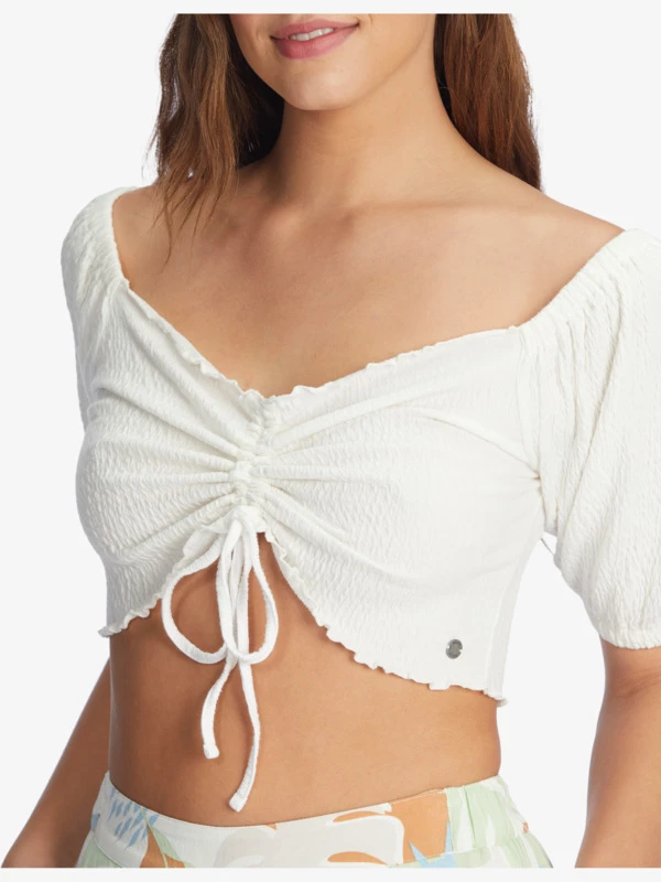 Roxy Flirty Walk Puff Sleeve Crop Top 6 Roxy Flirty Walk Puff Sleeve Crop Top - Image 6