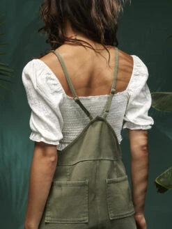 Roxy Sunset Walks Puff Sleeve Crop Top -Shoreline Mood arjkt03405 roxym wbk0 bck1