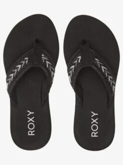 Roxy Rosarito Flip-Flops -Shoreline Mood arjl101005 roxyp blk frt4