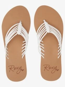 Roxy Jasmine Flip-Flops -Shoreline Mood arjl101018 roxyp wht frt4