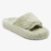 Roxy Slippy Faux Fur Slide Sandals