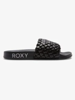 Roxy Slippy Puff Sandals -Shoreline Mood arjl101052 roxyp blk frt2