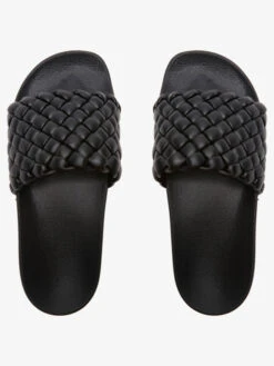 Roxy Slippy Puff Sandals -Shoreline Mood arjl101052 roxyp blk frt4
