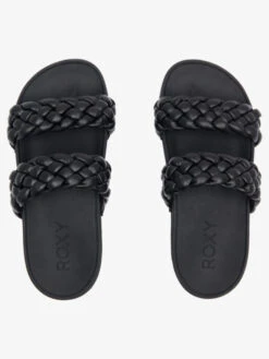Roxy Slippy Braided Water-Friendly Sandals -Shoreline Mood arjl101088 roxyp blk frt4