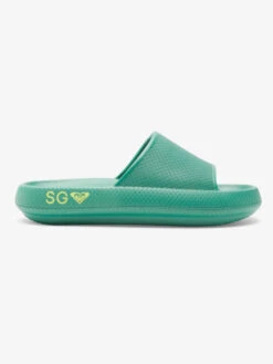 Roxy SG Slippery Slider Sandals 10 Roxy SG Slippery Slider Sandals -Shoreline Mood arjl101160 roxyp grn frt2