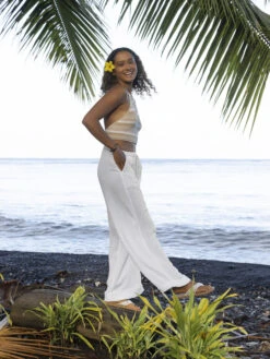 Roxy What A Vibe Beach Pants -Shoreline Mood arjnp03264 roxyl wbk0 frt3