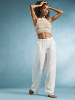 Roxy What A Vibe Beach Pants -Shoreline Mood arjnp03264 roxym wbk0 bck9