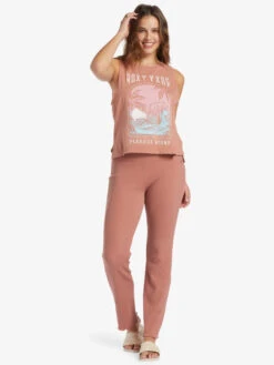 Roxy Zuma Knit High Waist Knit Flare Pants -Shoreline Mood arjnp03265 roxyw mms0 frt9