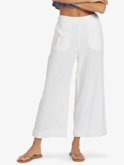 Roxy Senorita Smile Regular Waist Flare Pants -Shoreline Mood arjnp03271 roxyw wbk0 frt1