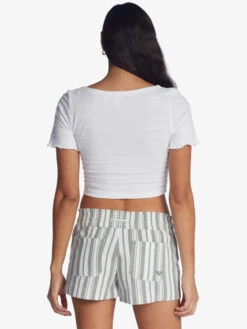 Roxy New Impossible Love Elasticized Shorts -Shoreline Mood arjns03181 roxyw glw3 bck1