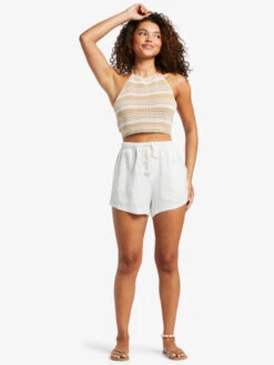 Roxy Sand And Sea Elastic Waist Shorts -Shoreline Mood arjns03221 roxyw wbk0 frt9