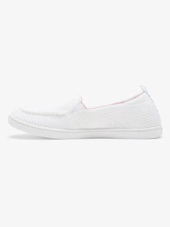 Roxy Minnow Knit Slip-On Shoes 7 Roxy Minnow Knit Slip-On Shoes -Shoreline Mood arjs600527 roxyp wht frt3