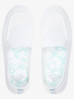 Roxy Minnow Knit Slip-On Shoes 8 Roxy Minnow Knit Slip-On Shoes -Shoreline Mood arjs600527 roxyp wht frt4