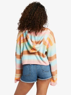 Roxy Sunbaked Shores Cropped Hooded Sweater -Shoreline Mood arjsw03303 roxyw med4 bck1