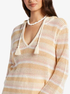 Roxy Cropped After Beach Break Hoodie -Shoreline Mood arjsw03304 roxyw teh3 frt3