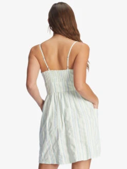Roxy Under The Cali Sun Strappy Buttoned Dress -Shoreline Mood arjwd03289 roxyw gdh3 bck1