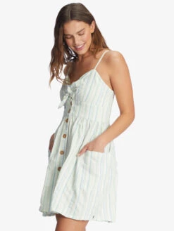 Roxy Under The Cali Sun Strappy Buttoned Dress -Shoreline Mood arjwd03289 roxyw gdh3 sd1