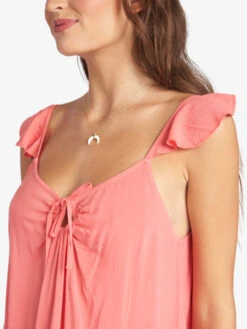 Roxy Future Thoughts Woven Strappy Mini Dress 9 Roxy Future Thoughts Woven Strappy Mini Dress -Shoreline Mood arjwd03462 roxyw mjz0 dtl1