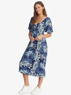 Roxy Evening Delight Midi Dress -Shoreline Mood arjwd03474 roxyw bsp9 sd1