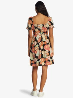 Roxy Hello Petal Mini Dress 8 Roxy Hello Petal Mini Dress -Shoreline Mood arjwd03498 roxyw kvj6 bck1