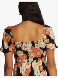 Roxy Hello Petal Mini Dress 9 Roxy Hello Petal Mini Dress -Shoreline Mood arjwd03498 roxyw kvj6 bck2