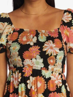 Roxy Hello Petal Mini Dress 7 Roxy Hello Petal Mini Dress -Shoreline Mood arjwd03498 roxyw kvj6 frt3