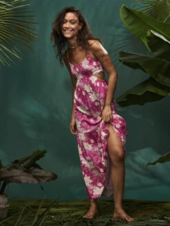 Roxy Hot Tropics Maxi Dress -Shoreline Mood arjwd03514 roxym mjy6 frt1