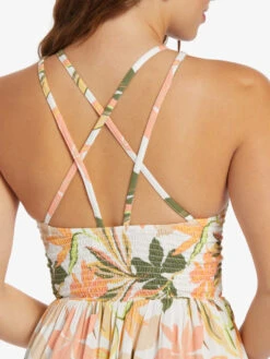 Roxy Bungalow Mid Dress -Shoreline Mood arjwd03516 roxyw wbk6 frt4
