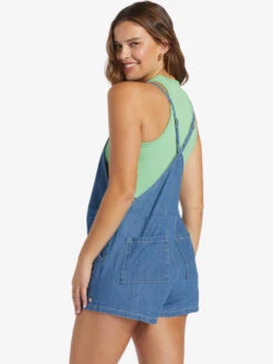 Roxy Fresh Set Strappy Short Romper -Shoreline Mood arjwd03519 roxyw bmtw bck1