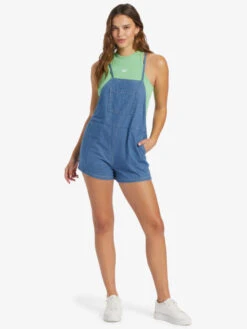 Roxy Fresh Set Strappy Short Romper -Shoreline Mood arjwd03519 roxyw bmtw frt9