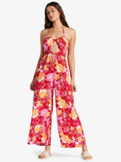 Roxy Away On Vacay Printed Wide Leg Jumpsuit -Shoreline Mood arjwd03520 roxyw rzn7 frt9