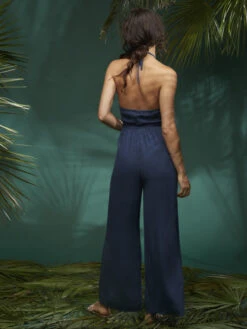 Roxy Away On Vacay Wide Leg Jumpsuit -Shoreline Mood arjwd03521 roxym bsp0 bck1