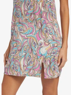 Roxy Daytrip Mini V-Neck Slip Dress -Shoreline Mood arjwd03522 roxyw mdr6 frt4