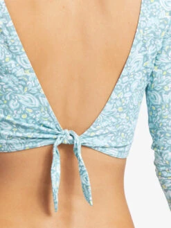 Roxy Seaside Tropics Long Sleeve Crop Rashguard -Shoreline Mood arjwr03200 roxyw bzb6 frt4