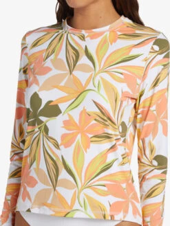 Roxy Sea Skippin UPF 50 Long Sleeve Rashguard -Shoreline Mood arjwr03204 roxyw wbb9 frt3