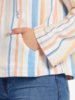 Roxy Cabo Trip Hooded Poncho -Shoreline Mood arjwt03280 roxyw wbk3 frt4