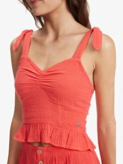 Roxy Beyond Me Strappy Top -Shoreline Mood arjwt03282 roxyw rmz0 dtl2