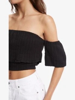 Roxy Seaside Heaven Off The Shoulder Crop Top -Shoreline Mood arjwt03284 roxyw kvj0 dtl2