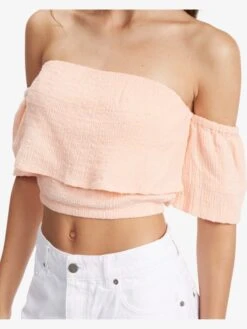 Roxy Seaside Heaven Off The Shoulder Crop Top -Shoreline Mood arjwt03284 roxyw meg0 dtl1