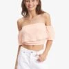 Roxy Seaside Heaven Off The Shoulder Crop Top